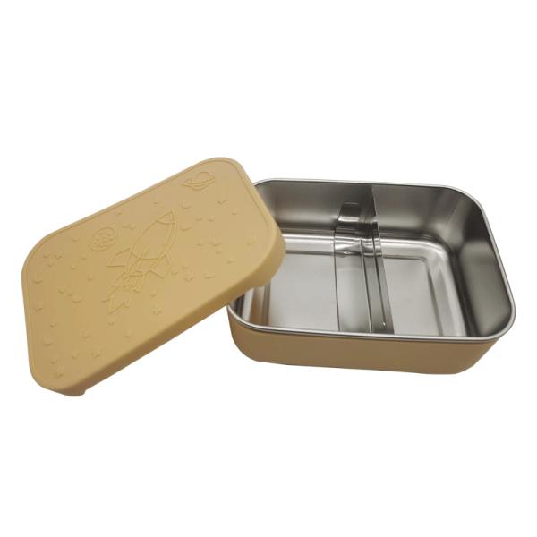 Stainless Steel Lunch Box, Stainless Steel Bento Box, Food Container, Bento Lunch Box with Silicone Lid