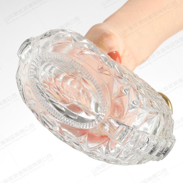 Vidro de vinho transparente uísque com cortiça 500 ml 700 ml frasco de vidro de galão garrafa de vidro de luxo