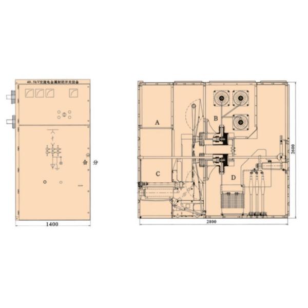 Industrial Switchgear Circuit Breaker Metal Clad KYN61 Series 36 Kv 40.5 Kv
