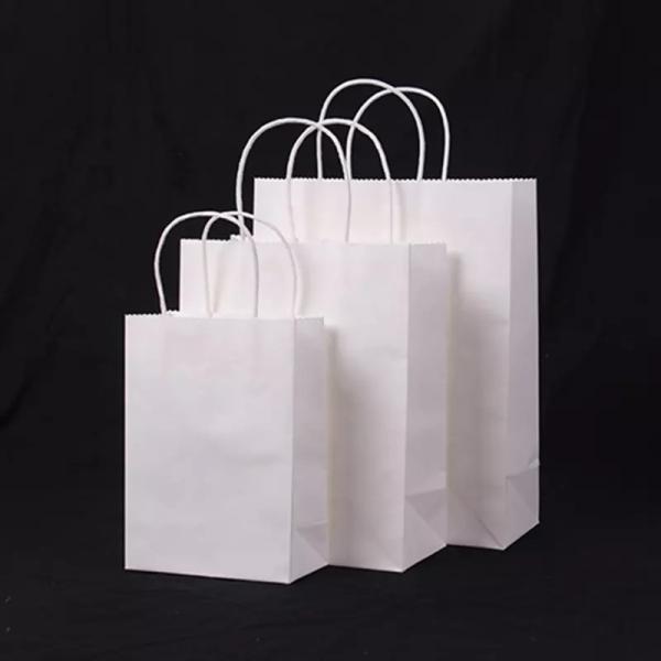 Flexo печатая плоские продуктовые сумки бумаги Брауна ручки 12x7x17cm