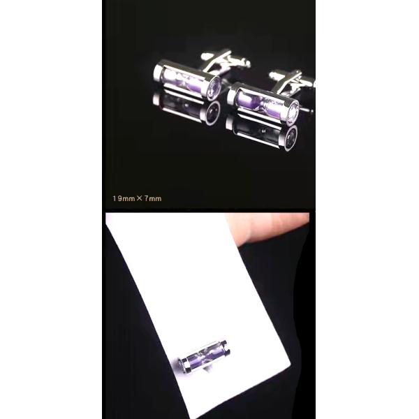 Alloy Material Mens Diamond Cufflinks Inlaid In Small Hourglass OEM