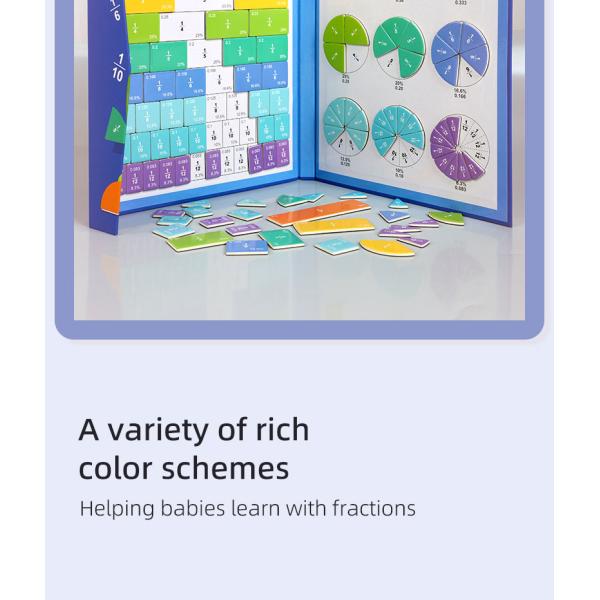 Magnetic Fraction Learning Math Toy for Children Kids Montessori Arithmetic Teaching Aids Educational Toys