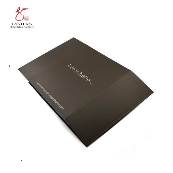 Flat Pack Folding SGS Approve Hard Cardboard Gift Boxes With Silver Logo
