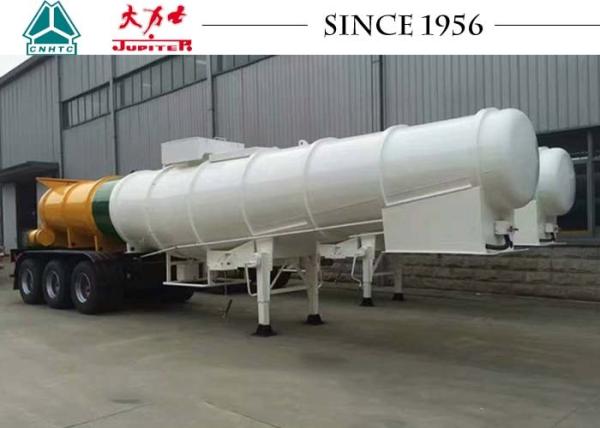 35 Tons Chemical Tank Trailer , Long Distance Acid Tanker Trailer With 3 Axles