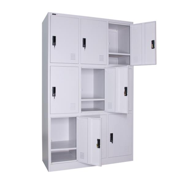 Durable Gym Clothes Cabinet 9 Doors Locker Staff Lockers