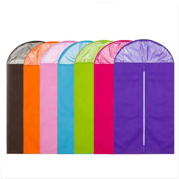 Colorful Cloth Hanging Garment Bags , Foldable Hanging Wardrobe Bag For Overcoat