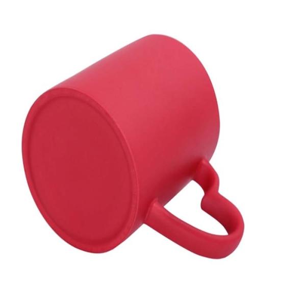 11oz Ceramic Mug Sublimation Color Changing Mug With Heart Handle For Sublimation Printing