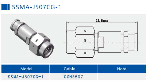 Stainless Steel Mini SMA cable connector for RF signal transmission in navigation systems