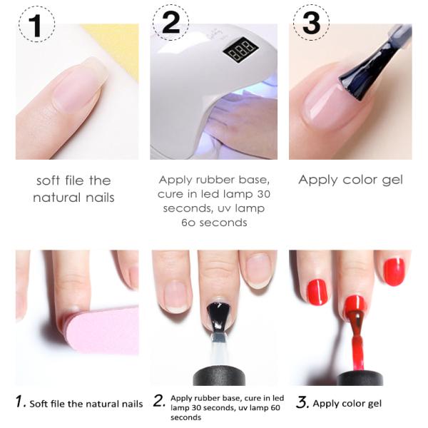 Gel Base and Top Coat No Wipe Eco-friendly Oem Factory Nails Gel Base Coat Top Coat Gel Nail Polish