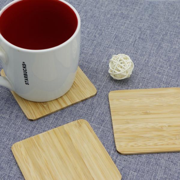 Bebidas frías de 3 mm cuadrados Copas de bambú para bebidas calientes