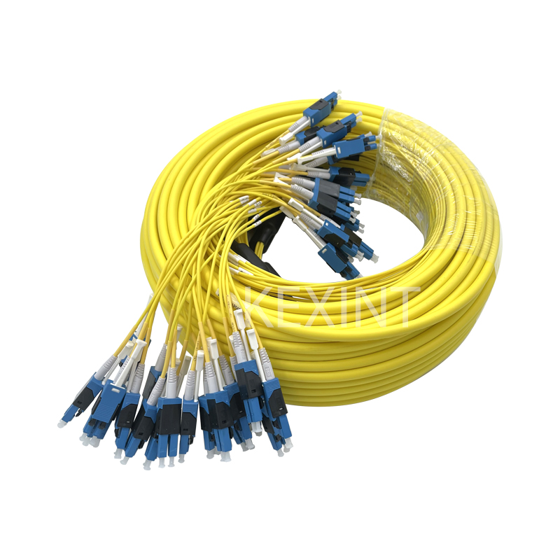 Гибкий провод 7.0mm оптического волокна LC Uniboot системы мултиплекса FTTH 36 ядров G657. A2 LSZH 40m SM
