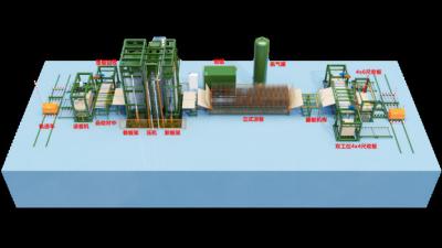 30-Layer Hot Press Production Line For Floor Coveredby Veneer