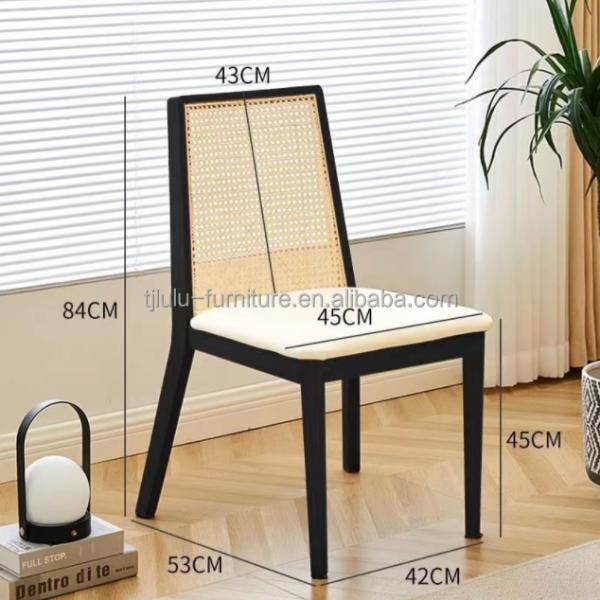 NC/PU Paint Finish Wood Upholstered Dining Chair for Modern Nordic Design and Solid Wood Style