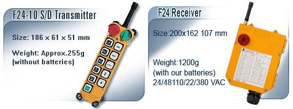 Nylon-fibre durable logeant le contrôleur industriel de Radio Remote, TELECRANE F24-10S