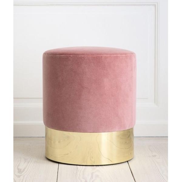 Whoesale wooden round ottoman foot rest ottoman stainless steel base ottoman furniture velvet ottoman stool