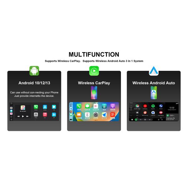 CarPlay Android 13 AI Box Wireless Auto Adapter Bluetooth 5.0 Support For Netflix/YouTube/TikTok Streaming Video