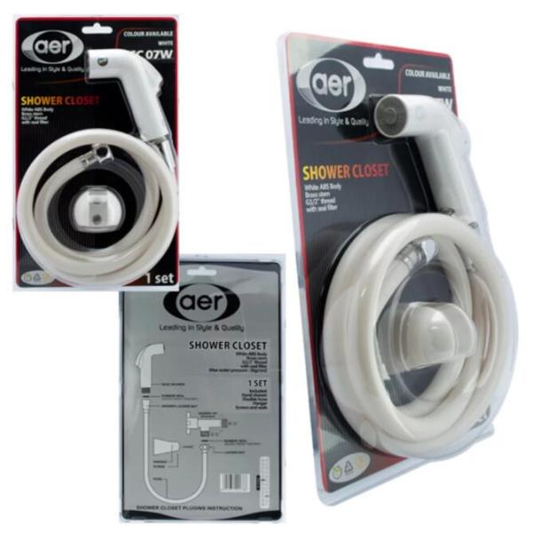 Indonesia popular ABS plastic jet shower all kings of color jet washer blister packing hose 1.2m length JK-3003