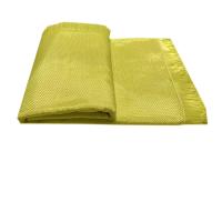 Tecido Kevlar amarelo resistente a cortes, tecido para-aramida antiestático, à prova de chamas