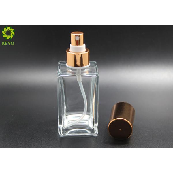 120ML Flat Shoulder Spray Pump Glass Bottle With Caps Gold Tops