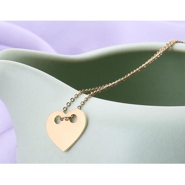 Heart Pendant Necklace Fashion Jewelry for Women Stainless Steel Necklace
