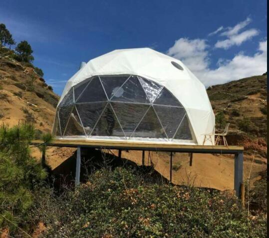 Tenda de aço para eventos ao ar livre, econômico, de família, acampamento, hotel, tenda de domo