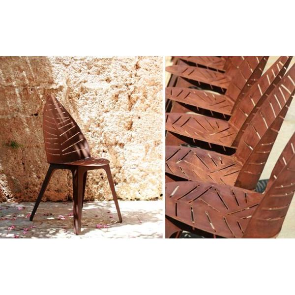 Мебели металла см H97*L52.5*D60 стул сада на открытом воздухе стальной с лист сформированными назад