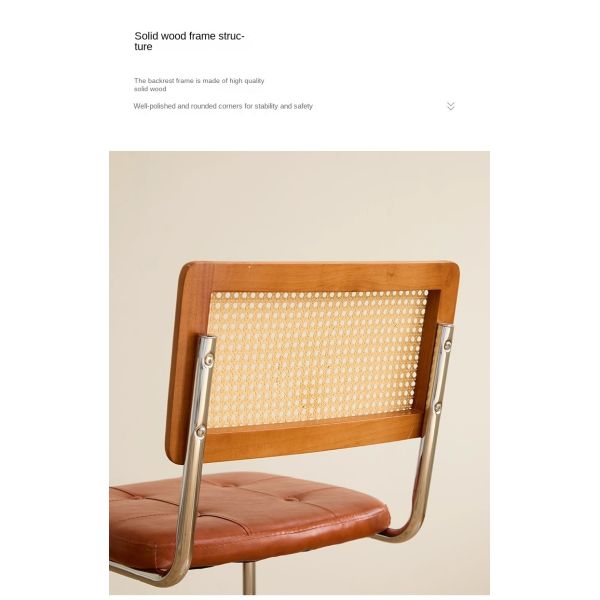Wholesale Upholstered Dining Room Comfy Armless Chairs Home Seat Kitchen Rattan Dining Chairs With Metal Legs for bar Restaurant