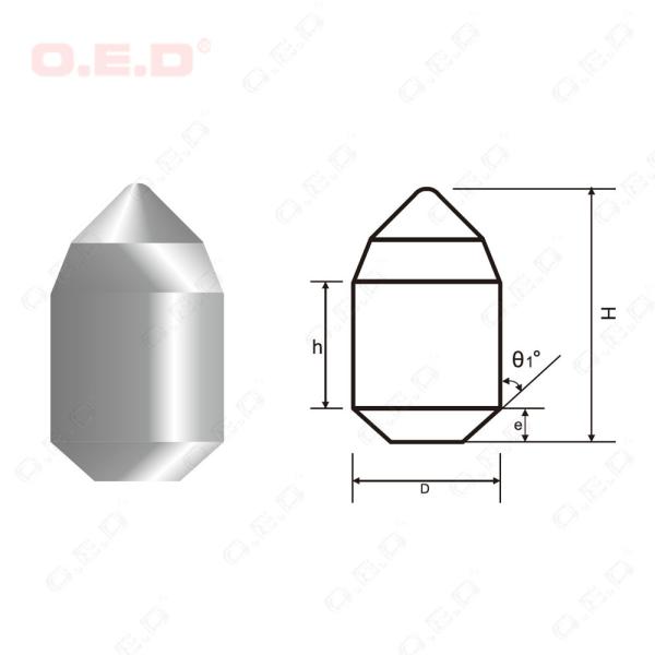 Rotary Carbide Drilling Tools Buttons K50 YG16 Material HRA 87 Hardness