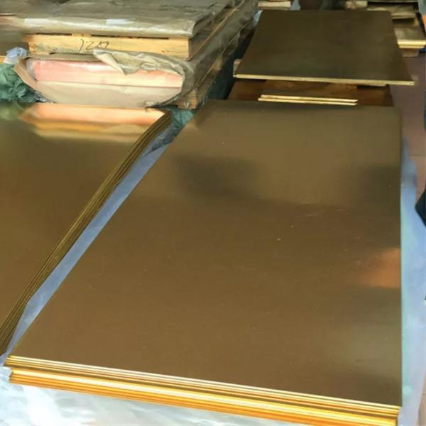 da folha pura da placa de cobre de 1220mm cor de bronze do ouro C46400