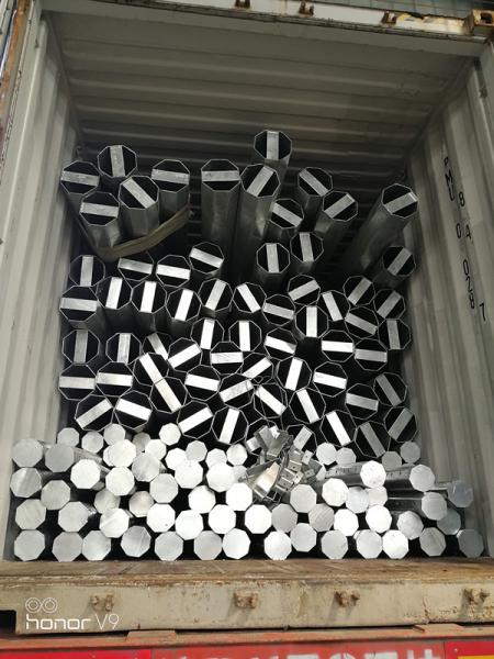 35FT Galvanized Metal Steel Pole 355Mpa Tensile Strength 3.0mm Thickness