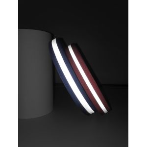 Ботинки шьют на прокладке полиэстера логотипа печатания передачи тепла жаккарда отражательного Webbing голубой