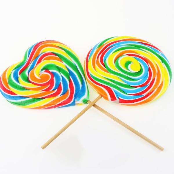 Custom Handmade Rainbow Colored Lollipops Fruity Hard Candy For Christmas