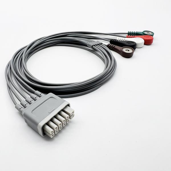 Серый цвет TPU 0.9m подводящих проводов TM60/80 ECG EY6511B телеметрии Mindray