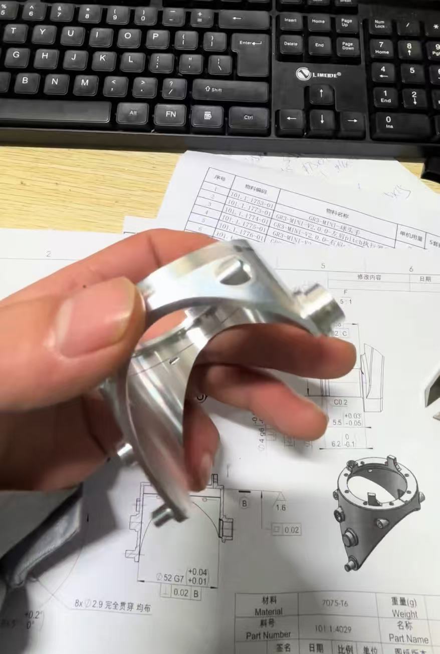 Precision CNC machining of precision robot structural components