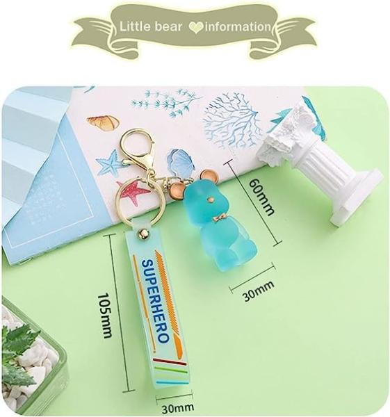 Cartoon Bear Keychain Cute Crystal Keychain Suitable for Car Keys Bag Ornaments Decoration Gifts Suitable for Women