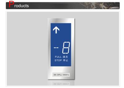 Display de elevador LED vertical de 7 segmentos de 5'' com fundo azul