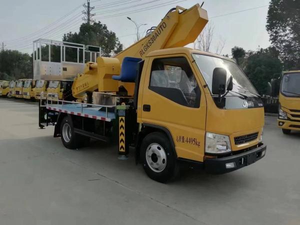 High Altitude Manned Work Platform Vehicle 251-350HP BOB-LIGHT 4-6L CN; JIA Diesel Euro 4 GK14SA Manual 7.5M Telescopic Arm 14M
