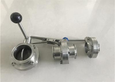 Simple Structure Sanitary Butterfly Valve Quick Install With Manual Handle