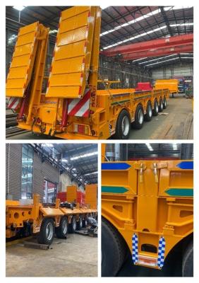 CIMC 6-axis 60 T 80 120 Tons Lowbed Semi Trailer