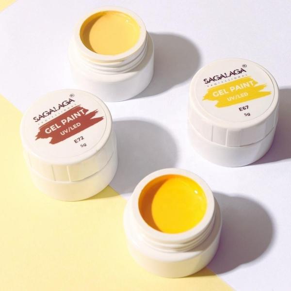 Private Label Multi Solid Gel Nails Paint UV LED Gel Painting Nail Pot Color Art Paint Jar Non-Toxic Material Type Free