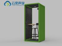 Stand de reuniones de oficina de un solo asiento con escritorio de computadora para trabajo privado Pod de oficina de cabina silenciosa inalámbrica móvil