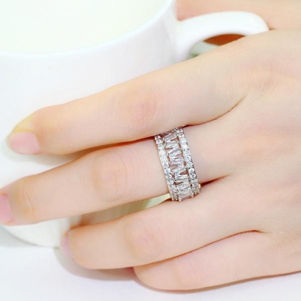 Modian Authentic 925 Sterling Silver Simple Love AAAAA Zirconia Sparkling Finger Ring For Women Female Wedding Jewelry