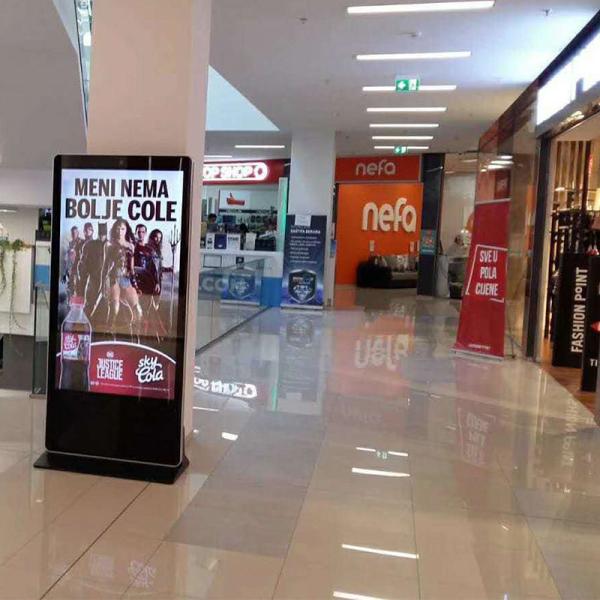 Interactive LCD Advertising Display with 1920x1080 Resolution and 10 Points Touch for Floor Standing Digital Signage Kiosk