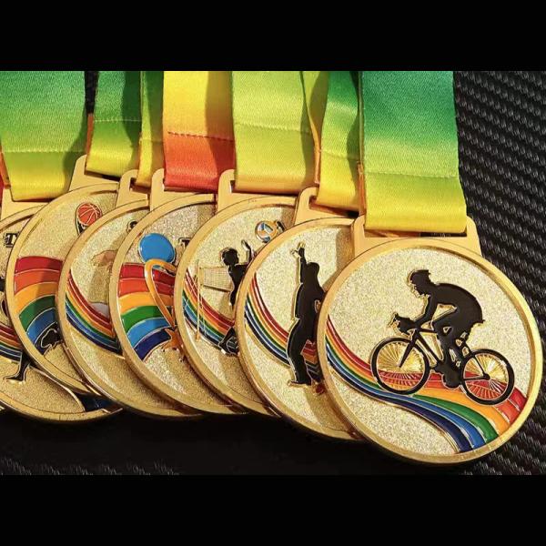 Medalla de oro académica militar personalizada Medallas deportivas grabadas en 3D en línea