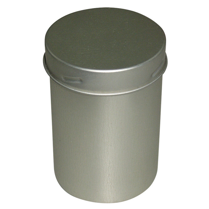 Custom Hinged Lid Metal Tin Box / Round Tin Container Glossy Varnish