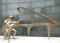 Escultura de bronze feita sob encomenda do pianista da estátua do pianista da decoração da arte moderna da decoração