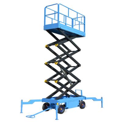 Mobile Scissor Lift with Folding Legs Two Ton Heavy Capacity Structural Installation Platform