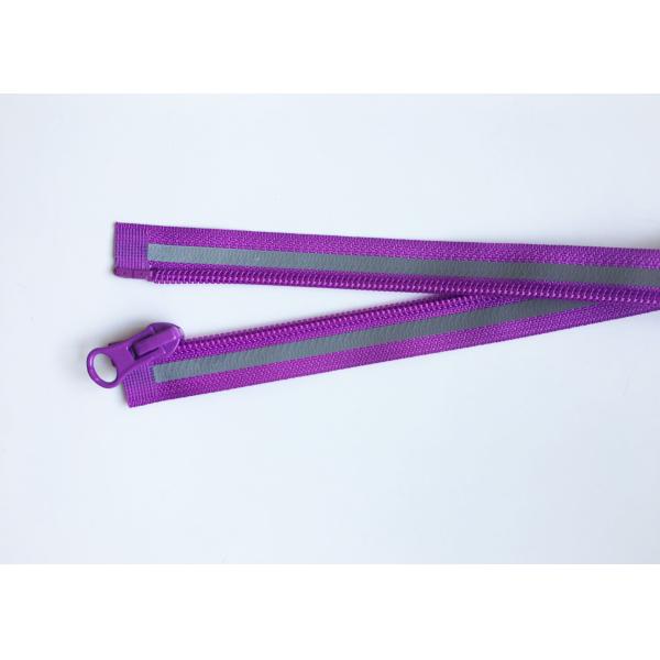 European Style Fashion Sewing Notions Zippers100% Nylon Reflective Zipper For Jackets / Backpack