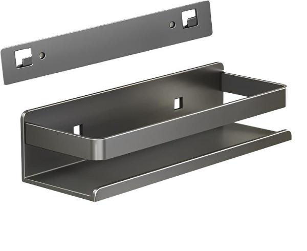 Wall Shelf Metal Wall Shelves Wall Organizer for Black Spices Bottle Storage