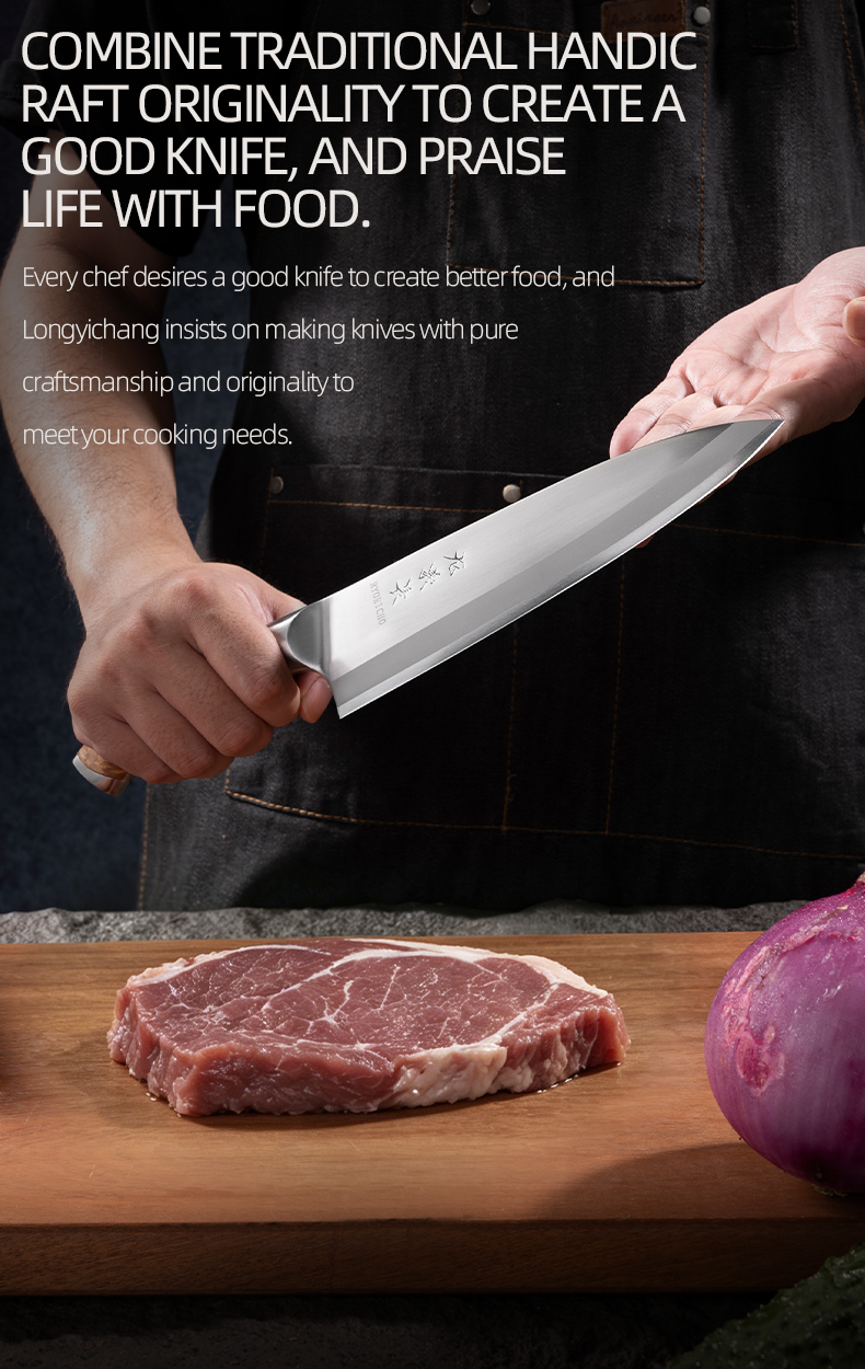 S42025 High Nitrogen Stainless Steel Gyuto Knife Hand-Forged Japanese Style Chef’s Knife